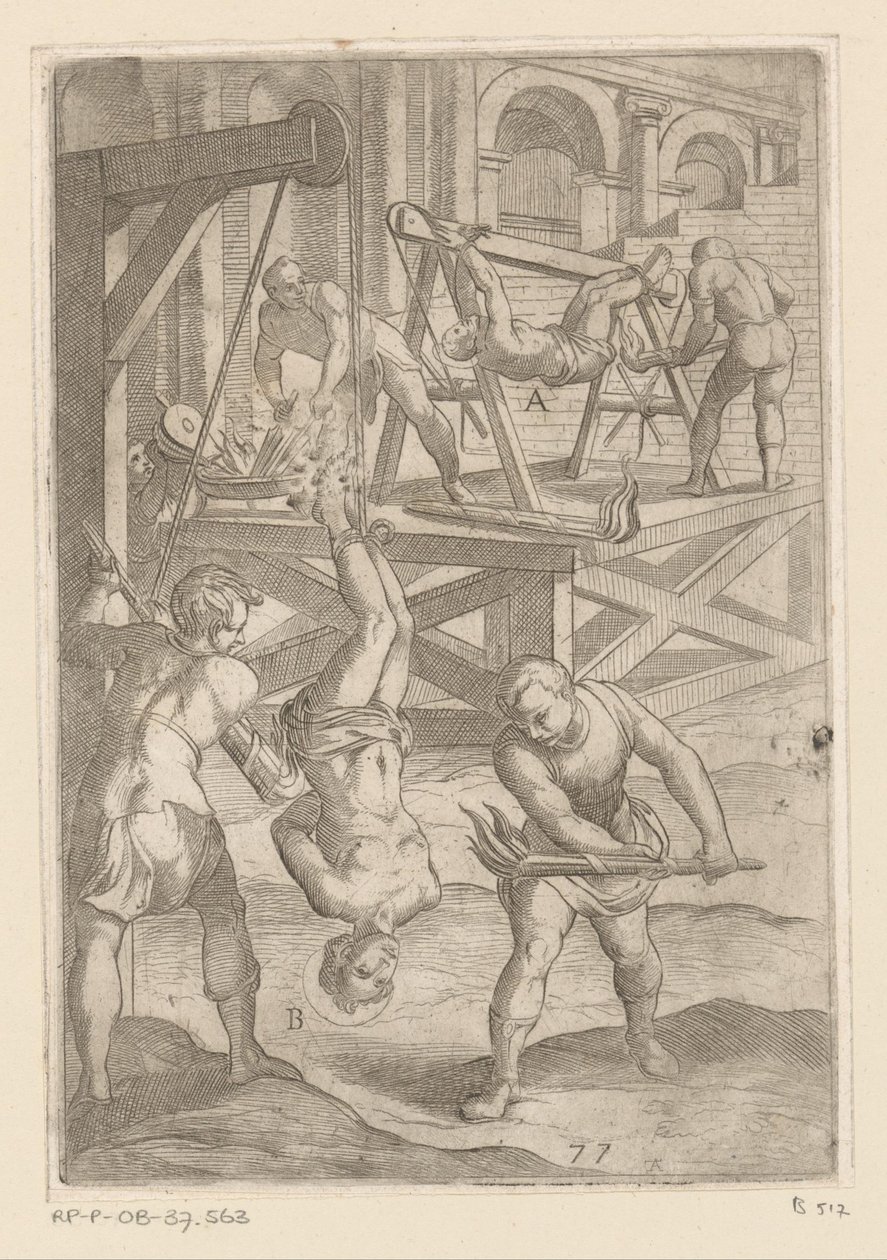 Torture: Hanging and Burning by Antonio Tempesta