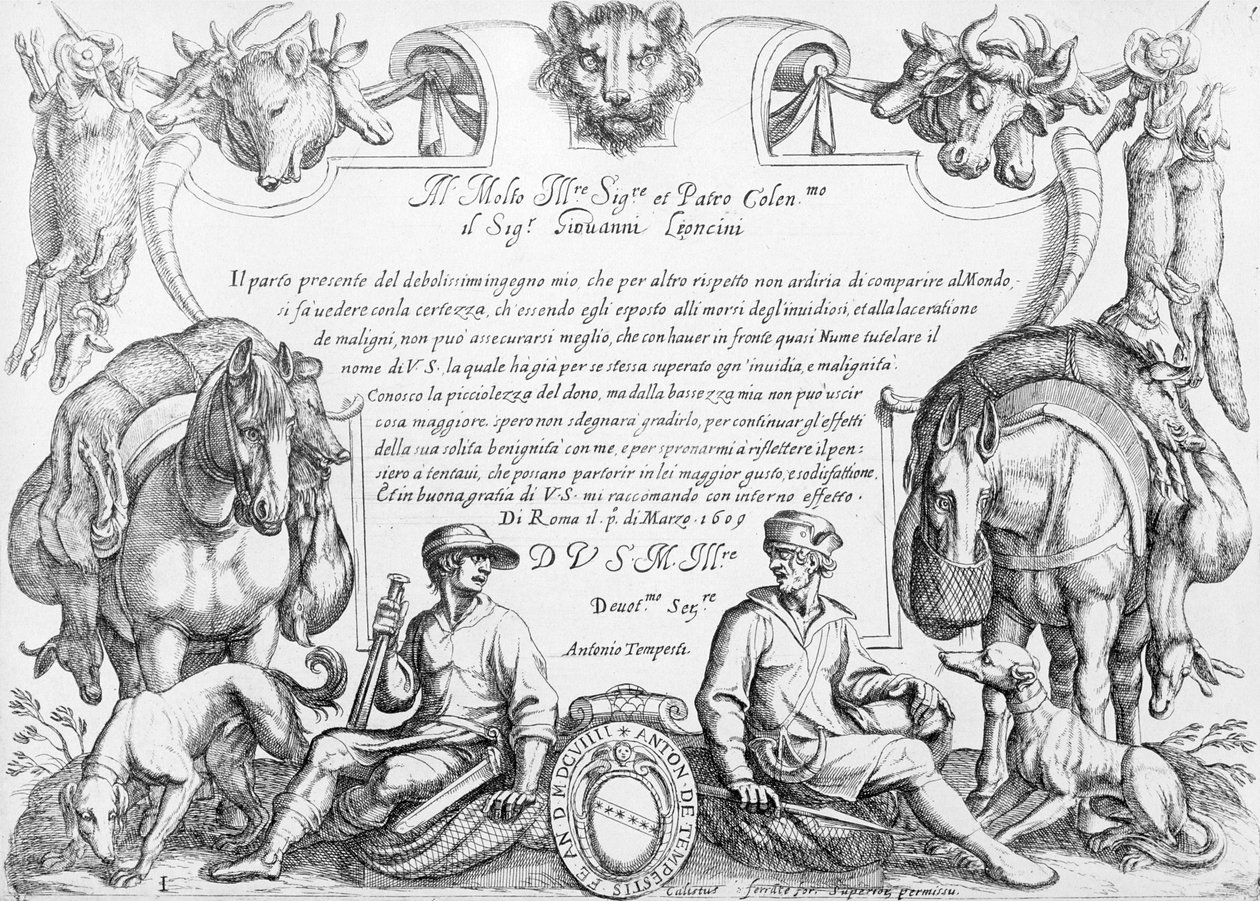 Frontispiece to a Series of Hunting Scenes by Antonio Tempesta