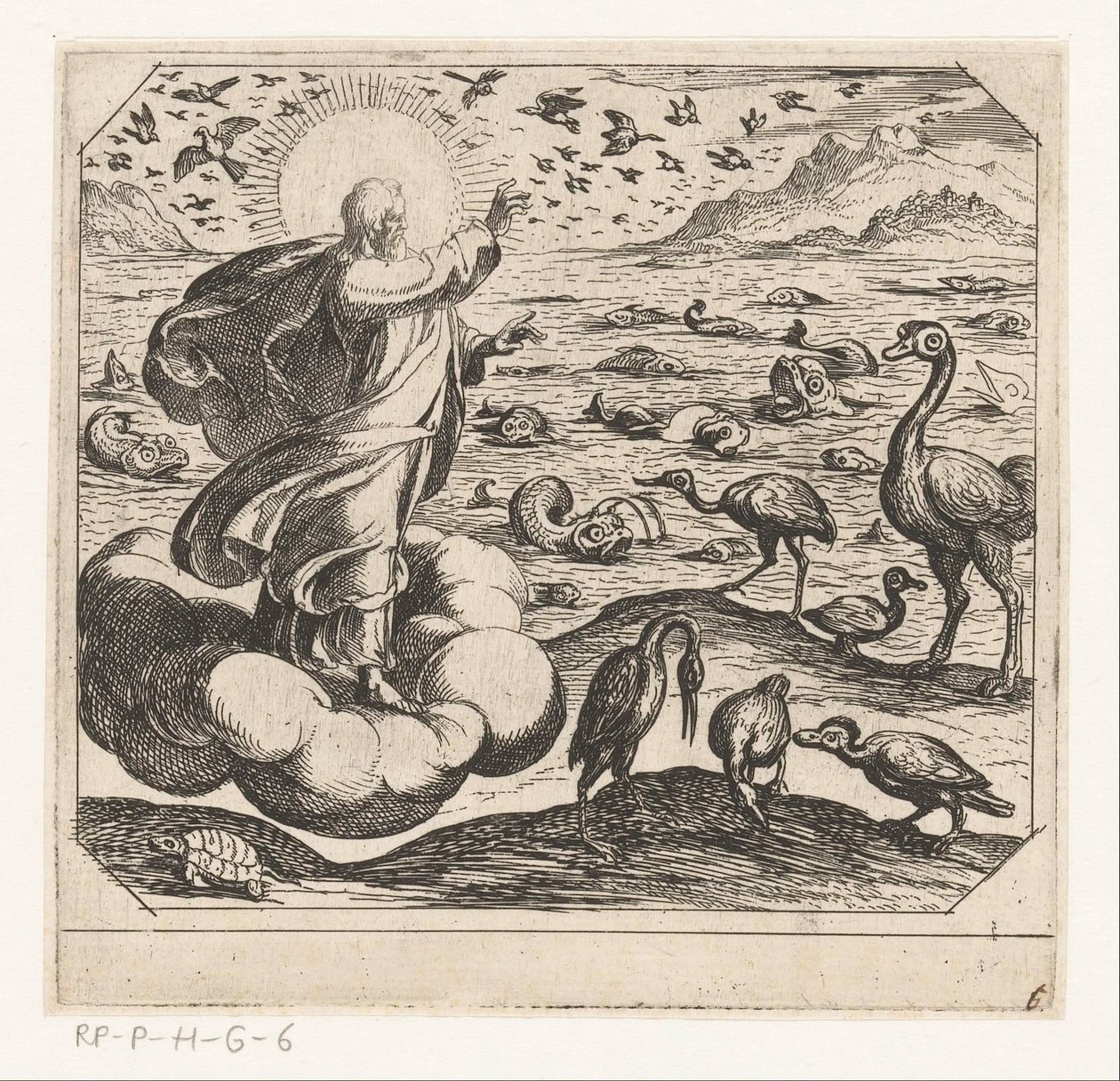 God Creating the Birds and the Fish by Antonio Tempesta