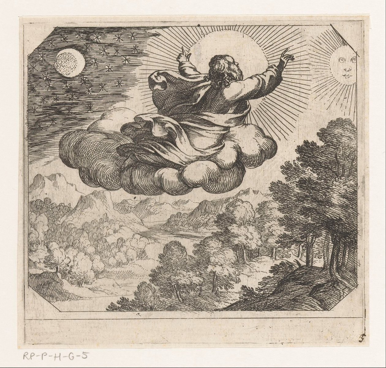 God Creates the Sun, the Moon, and the Stars (The Creation) by Antonio Tempesta