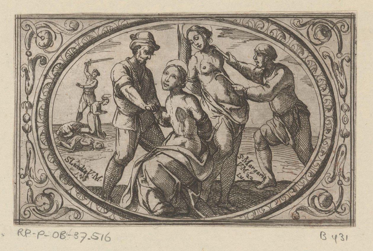 Saint Licidia and Saint Margaret (Roman Martyrs) by Antonio Tempesta
