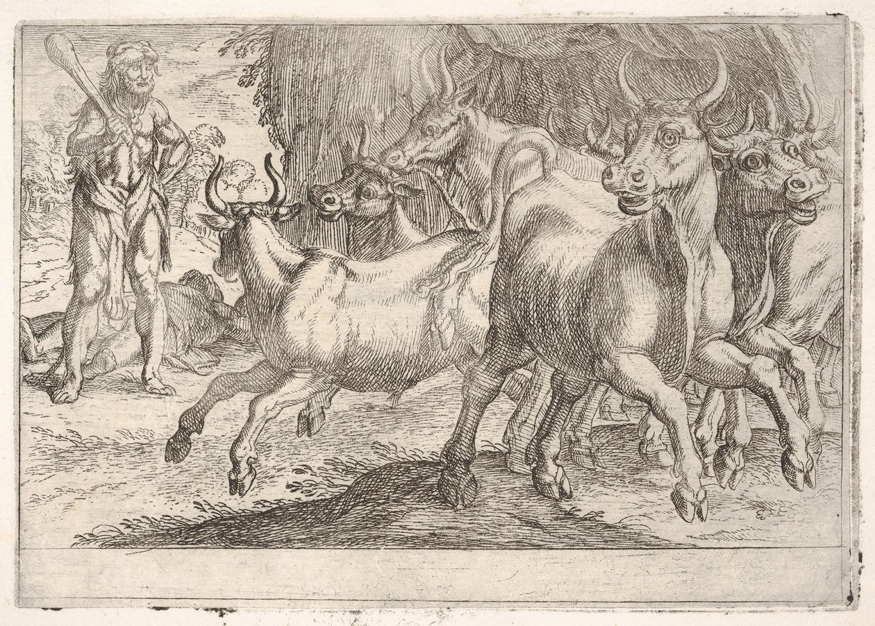 Hercules and the Oxen of Geryones by Antonio Tempesta