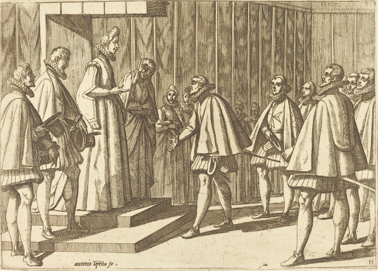 Italian Prince before Margaret of Austria by Antonio Tempesta