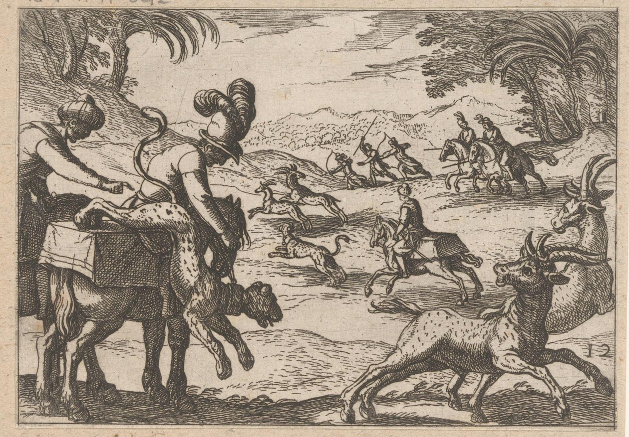 Hunting Antelopes by Antonio Tempesta