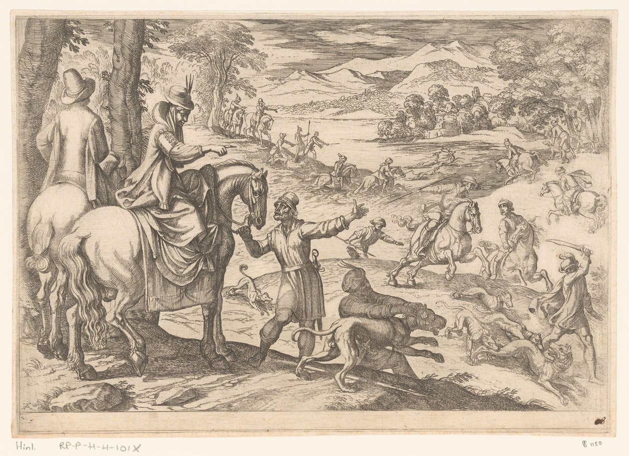Hunting Deer and Wolves by Antonio Tempesta