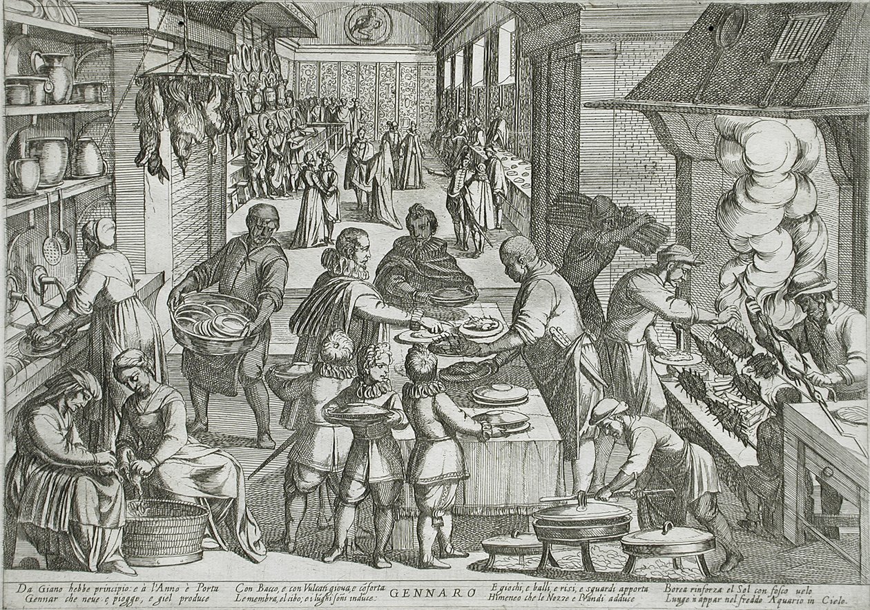 January: A Kitchen by Antonio Tempesta