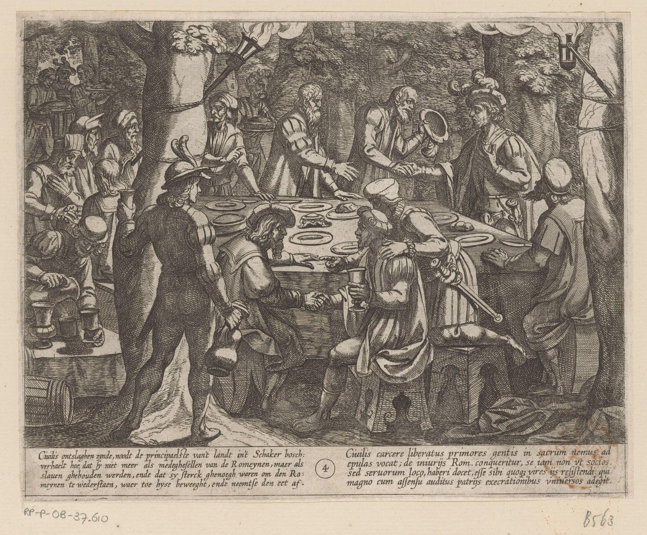 Julius Civilis Tells the Dutch Elders They Are Treated as Slaves by the Romans by Antonio Tempesta