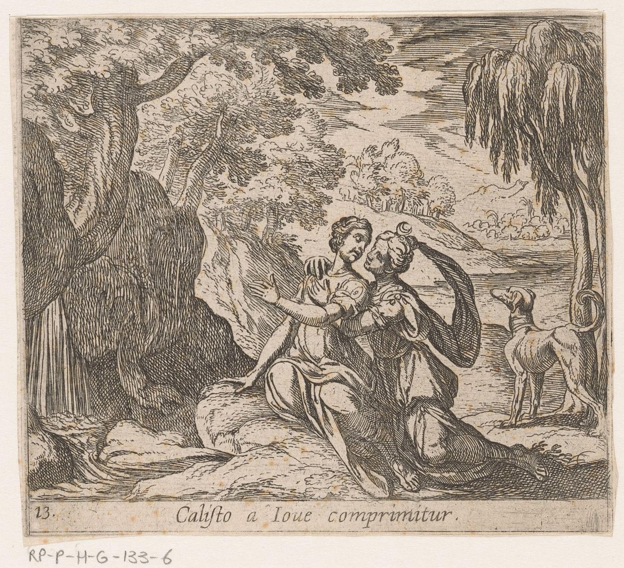 Jupiter and Callisto (Metamorphoses of Ovid) by Antonio Tempesta