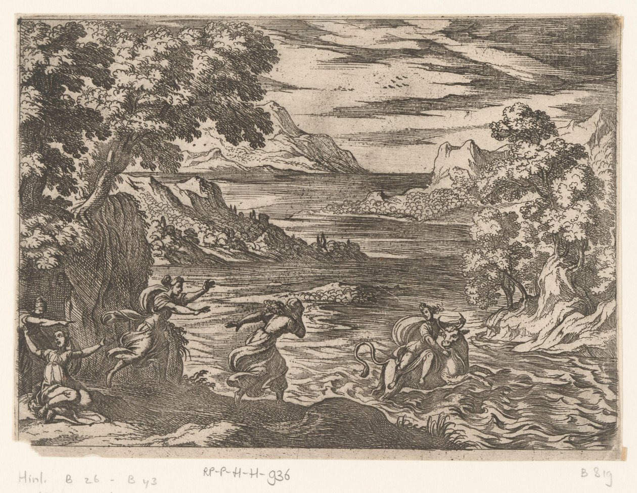 Landscape with the abduction of Europa by Antonio Tempesta