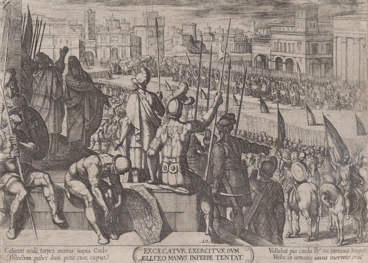 Elisha Bringing the Blinded Syrian Army to the King of Israel by Antonio Tempesta