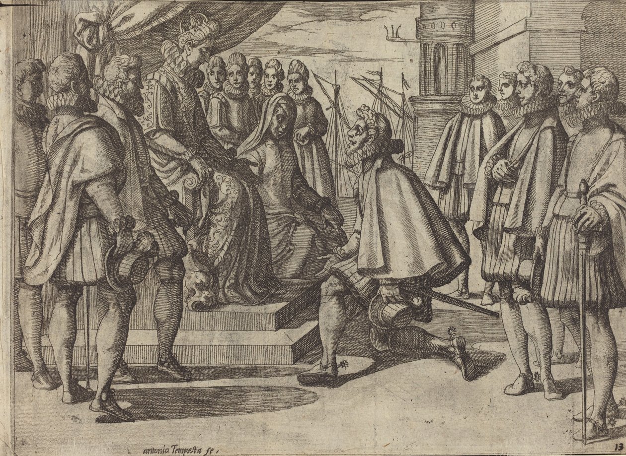 Spanish Duke Before Margaret of Austria by Antonio Tempesta