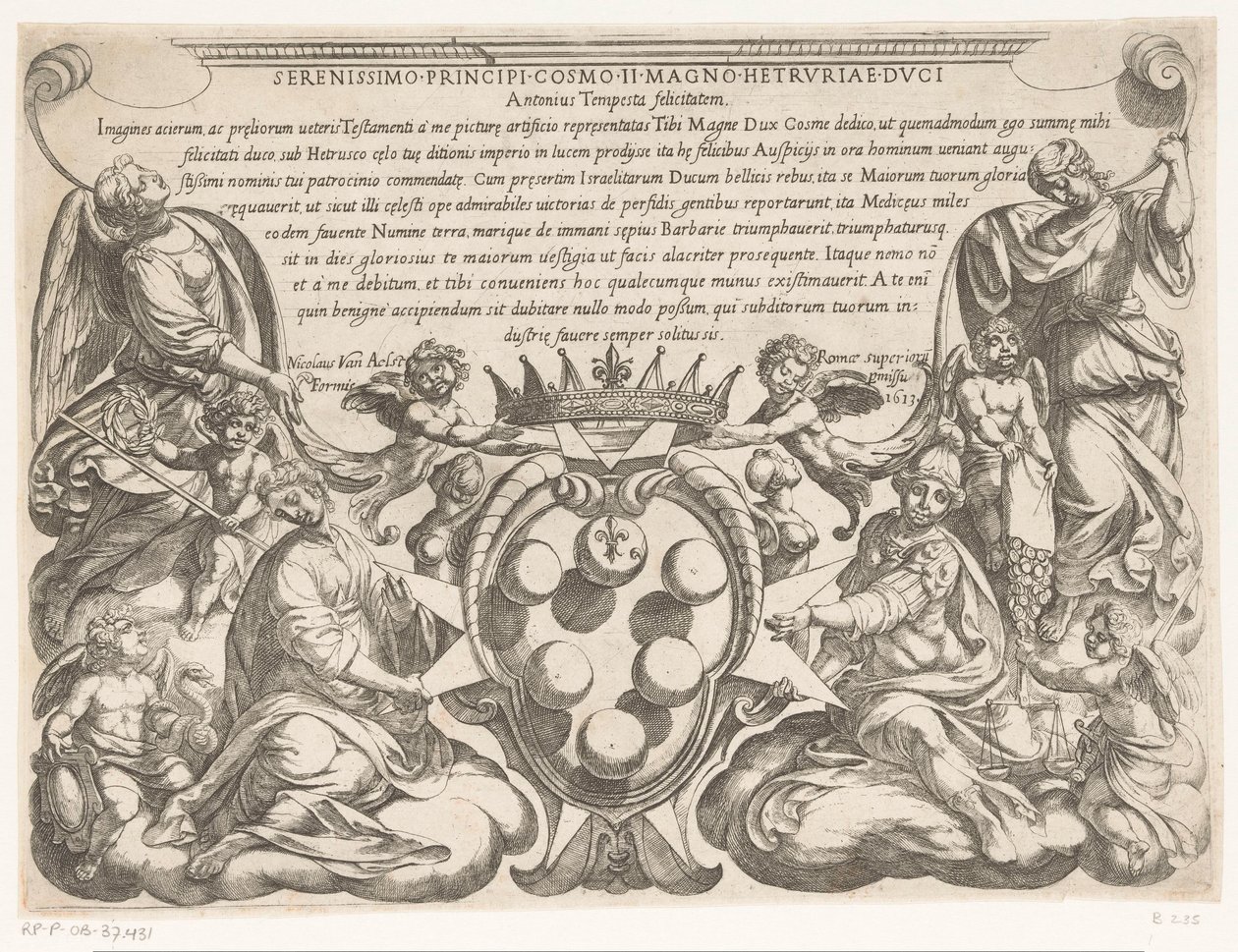 Title Page with Dedication to and Coat of Arms of Cosimo II de