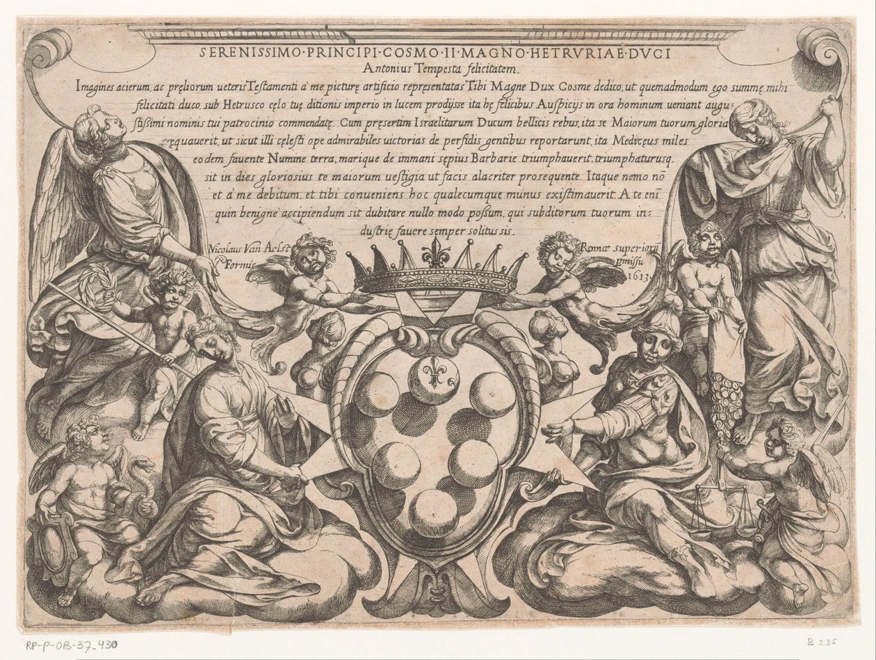 Title Page with Dedication to and Coat of Arms of Cosimo II de