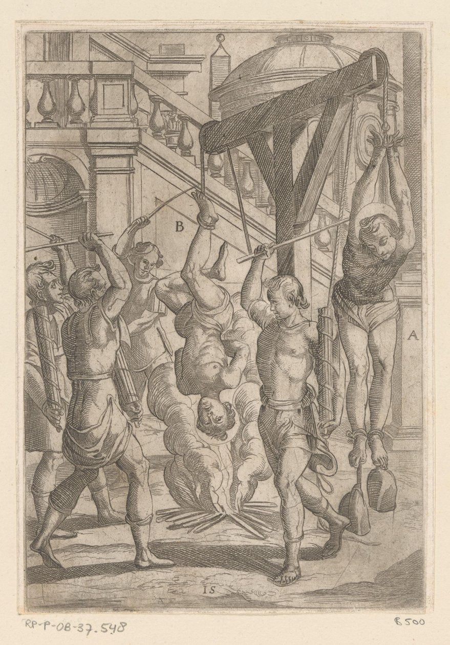 Burning Upside Down and Beating by Antonio Tempesta