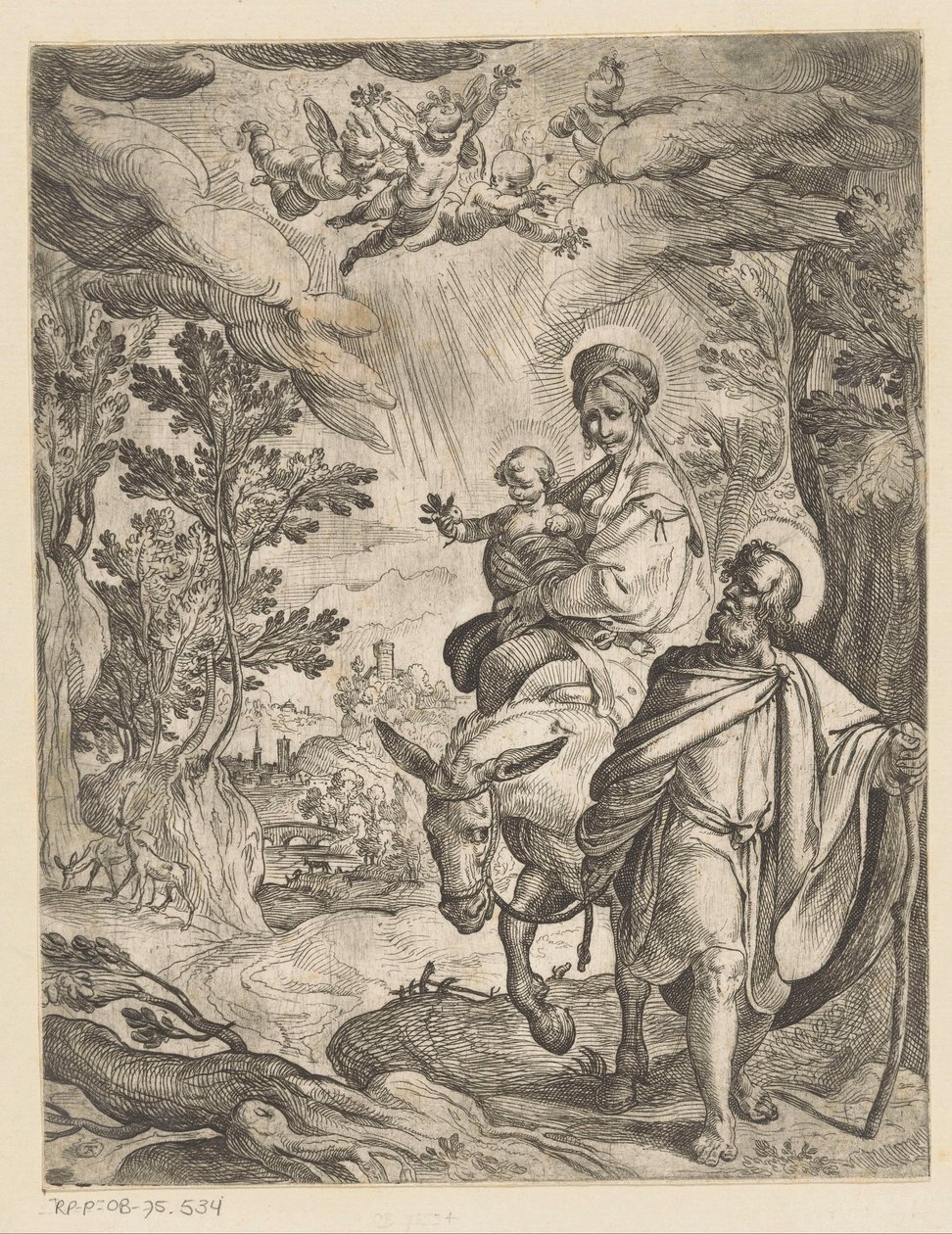 Flight into Egypt by Antonio Tempesta