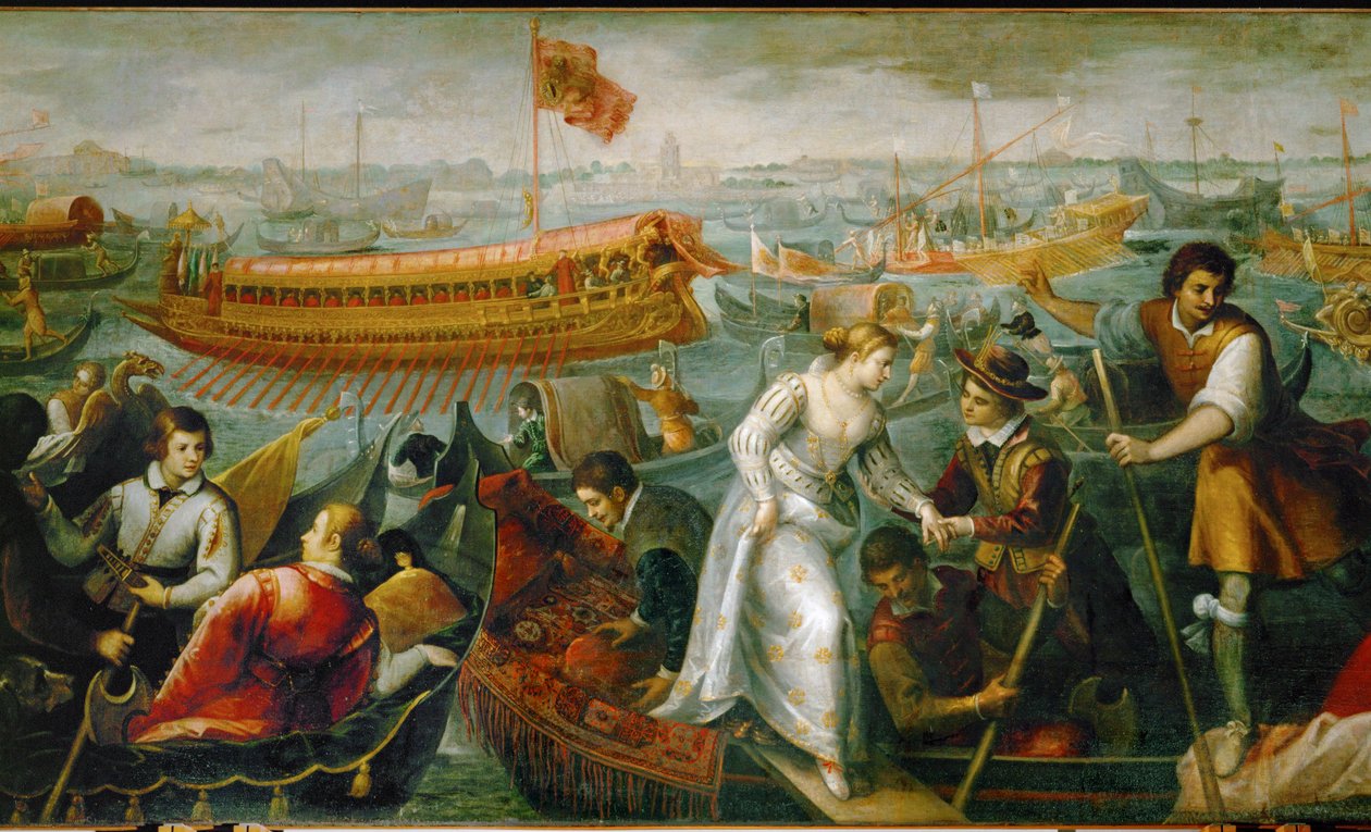 Queen Caterina Cornaro Arrives in Venice, Forced by the Republic to Abdicate by Antonio Vassilacchi