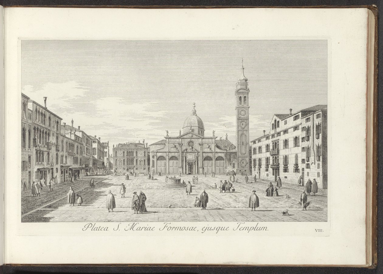 View of Campo Santa Maria Formosa in Venice (Platea S. Mariae Formosae, ejusque Templum) (Views of Buildings and Squares in Venice) by Antonio Visentini