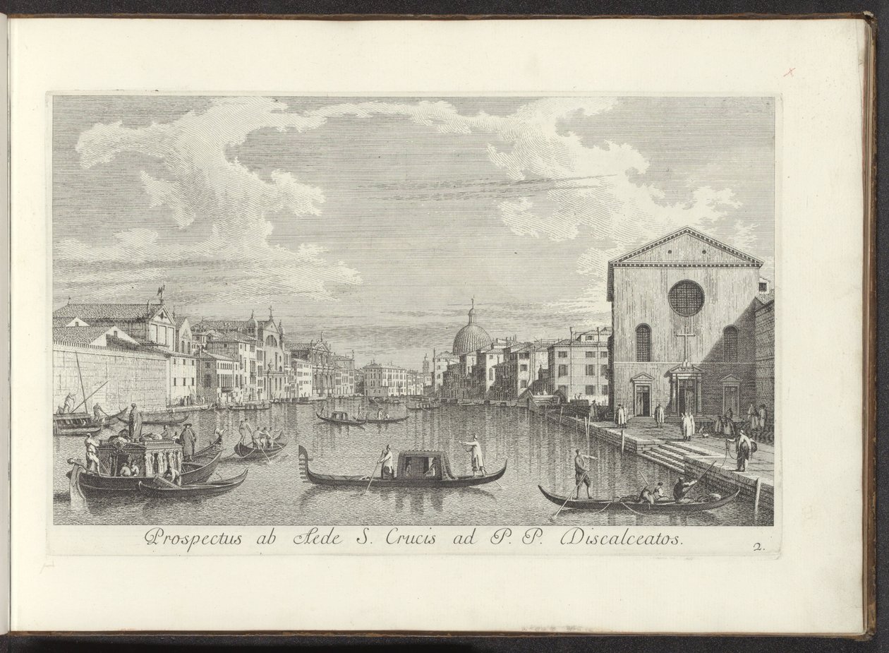 View of the Grand Canal, Santa Maria di Nazareth, and San Simeone Piccolo in Venice by Antonio Visentini