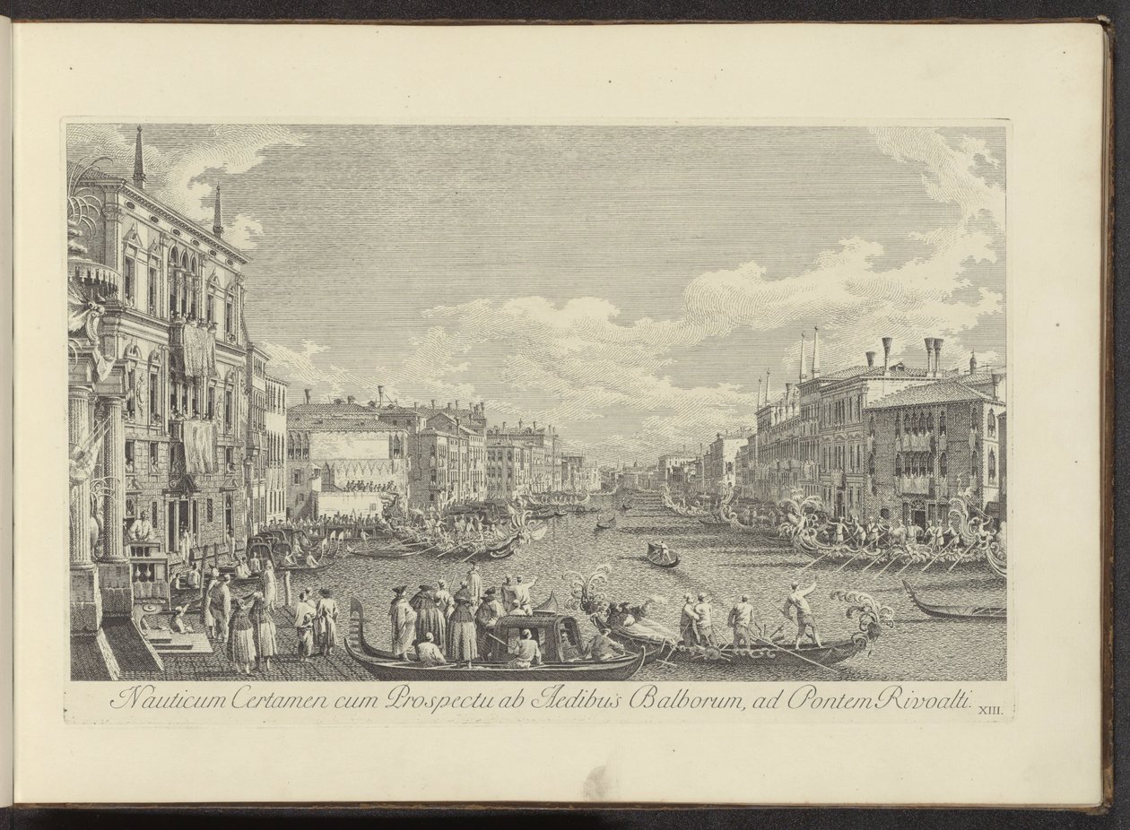View of the Grand Canal in Venice During the Regatta (Urbis Venetiarum Prospectus Celebriores) by Antonio Visentini