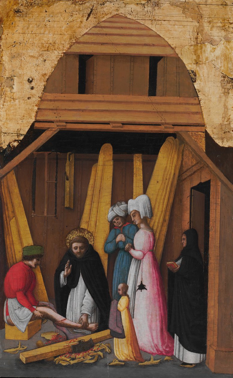 Saint Peter Martyr Healing the Leg of a Young Man, ca. 1450 by Antonio Vivarini