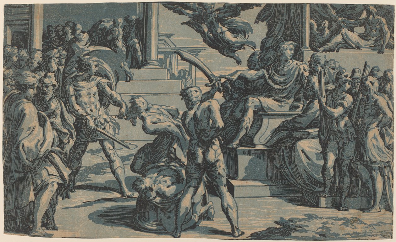 The Martyrdom of Saints Peter and Paul by Antonio da Trento, after Parmigianino