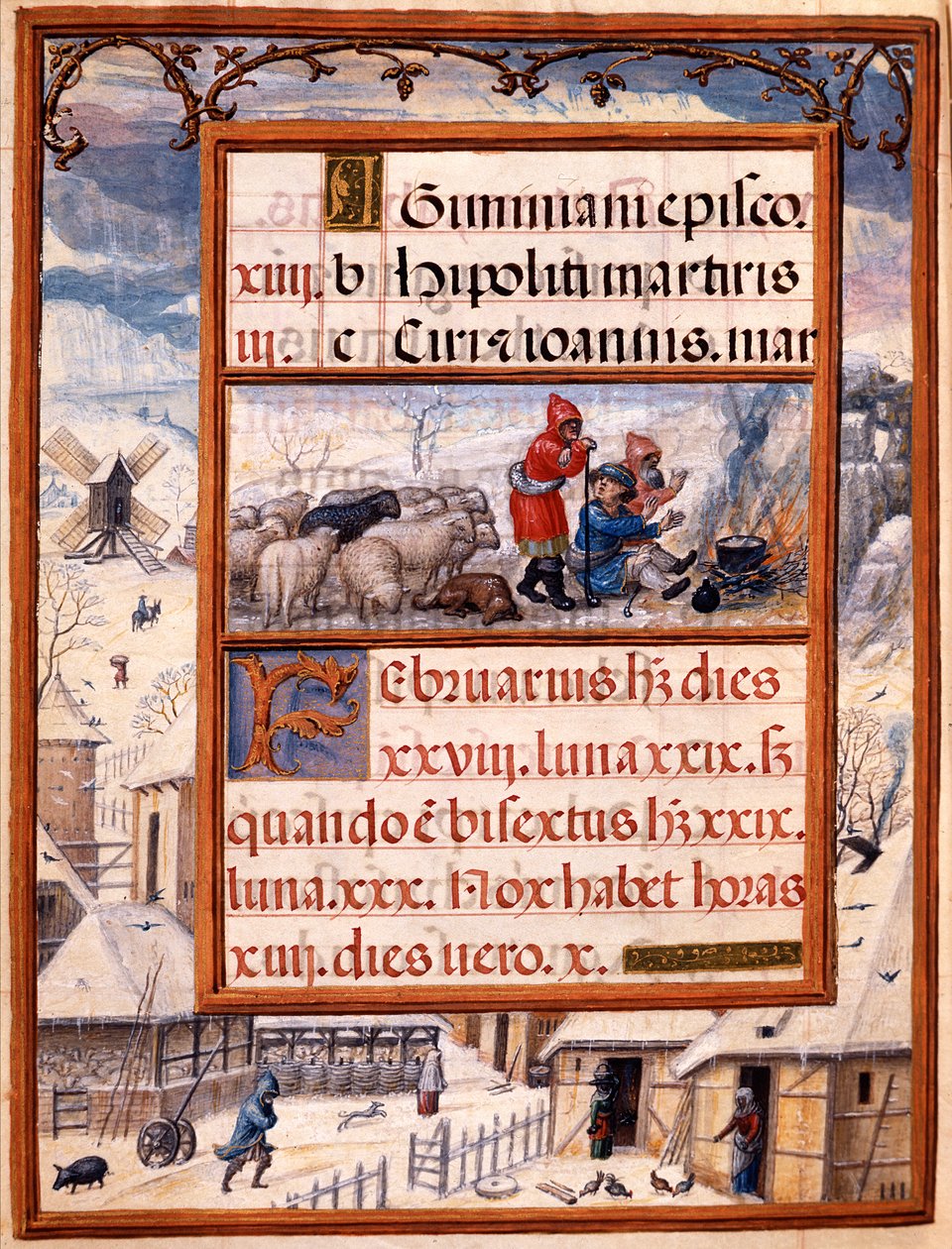 The month of February, miniatures from 