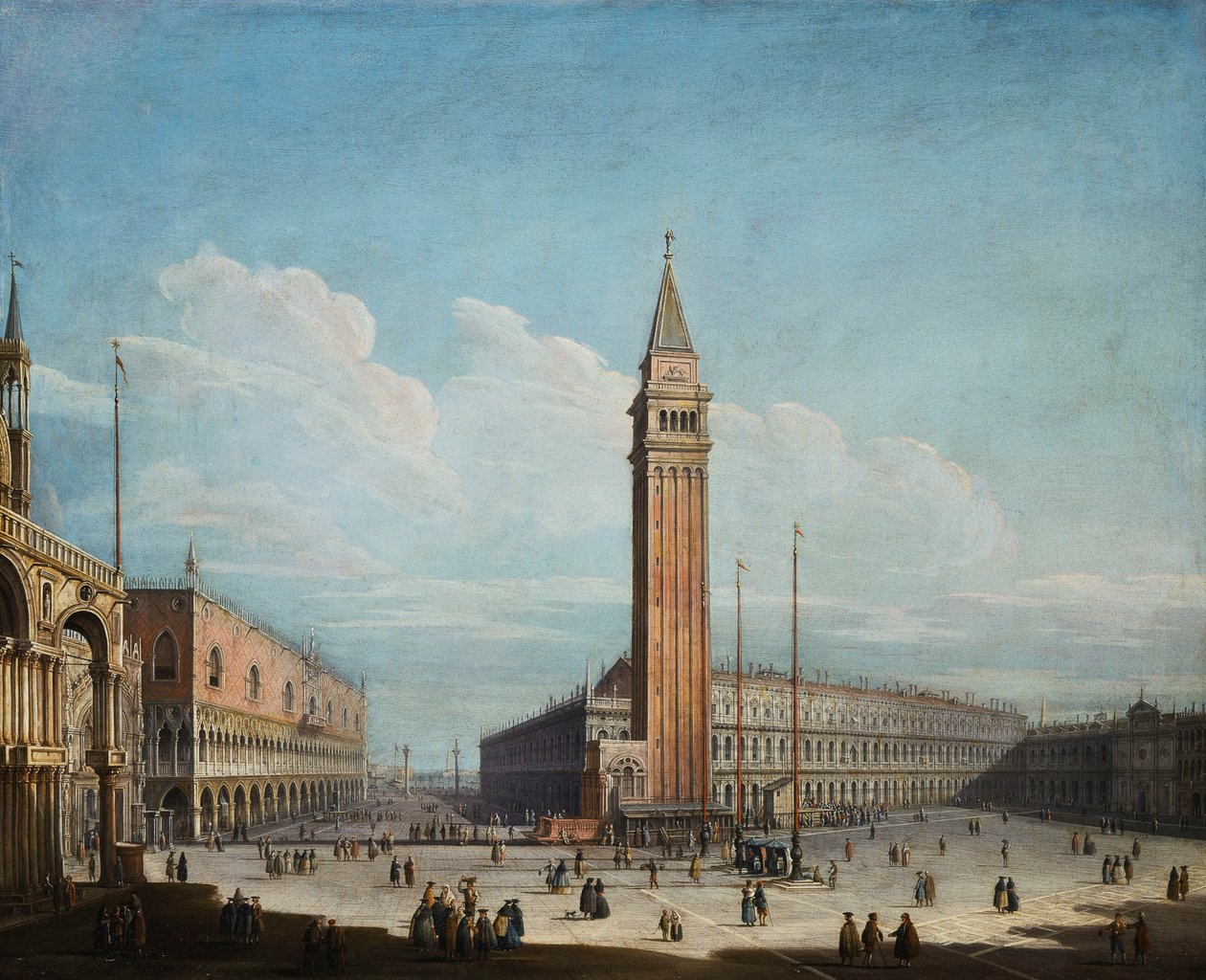 The Piazza San Marco and the Piazzetta, Venice, looking South-West by Antonio de dipi Joli