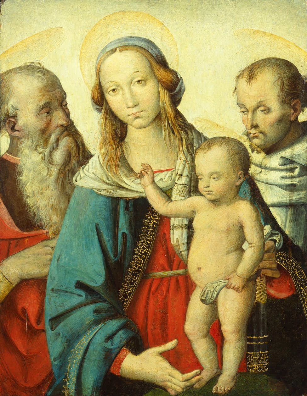 The Madonna and Child with Saints Jerome and Francis by Antonio del Massaro da Viterbo