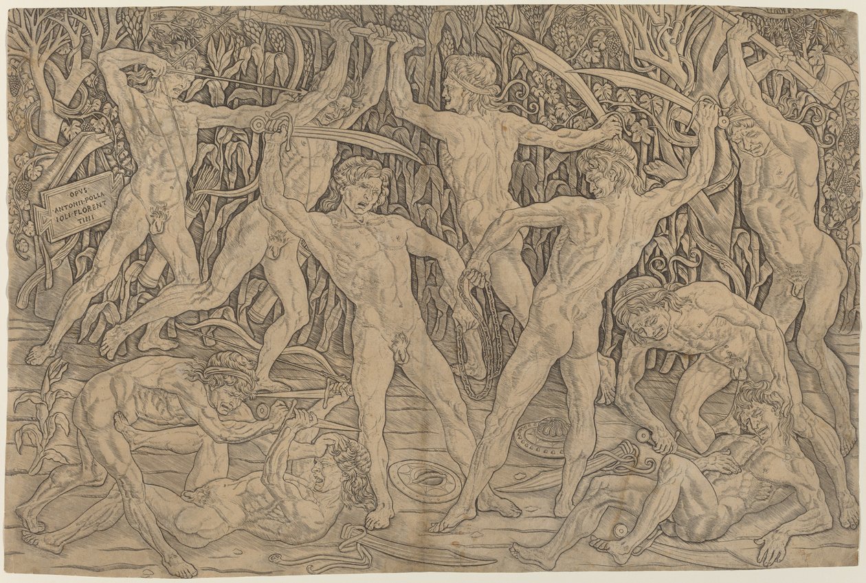 Battle of the Nudes by Antonio Pollaiuolo