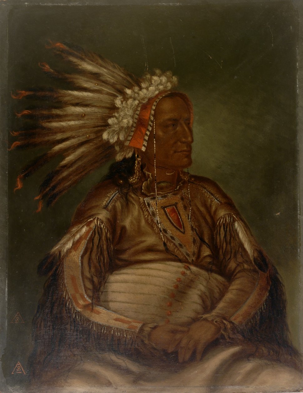 O-mata-ah-luta (Red Plume) by Antonion Zeno Shindler