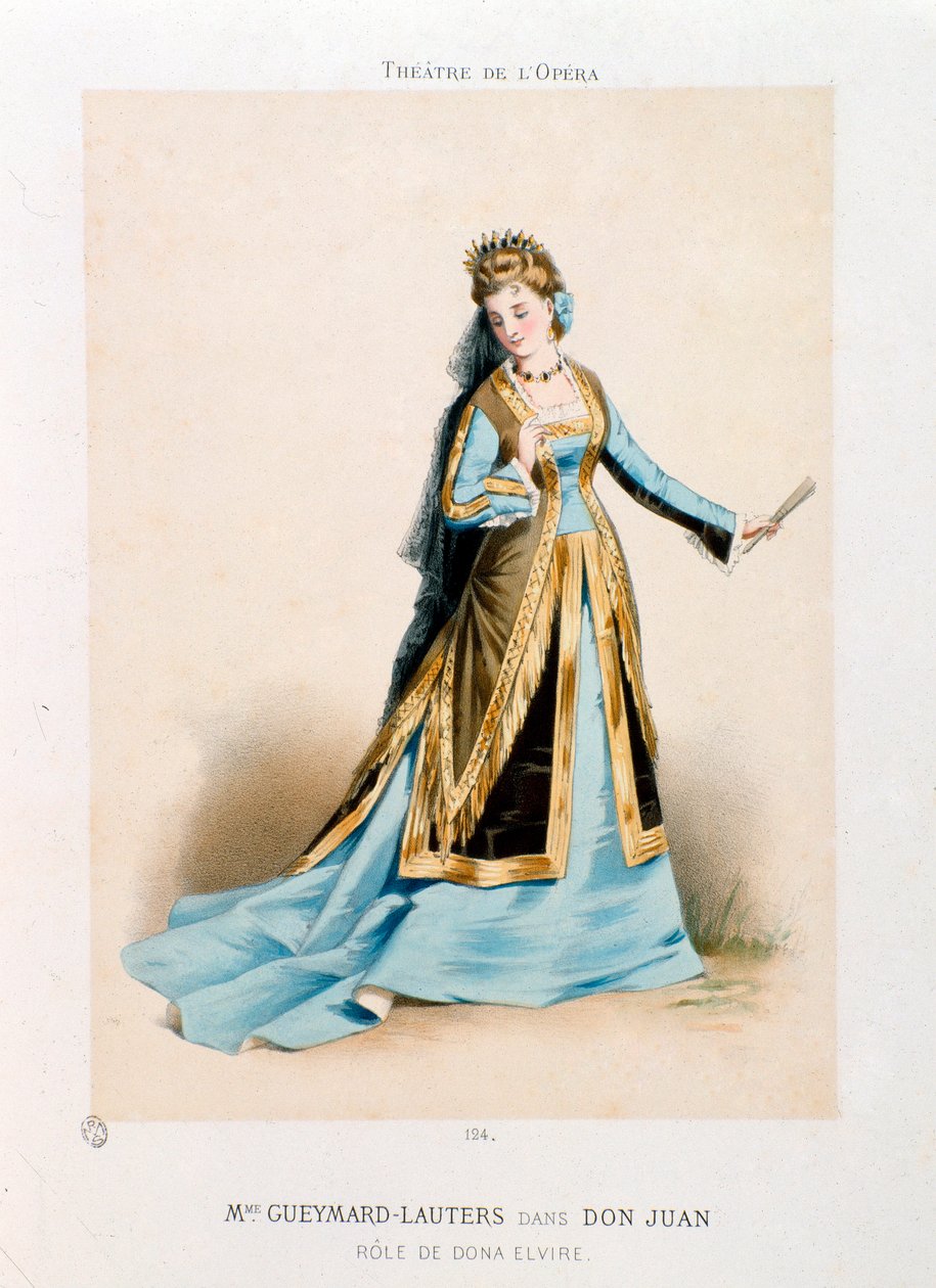 Singer Pauline Lauters-Gueymard (1834-1876) Performing Dona Elvire in Wolfgang Amadeus Mozart