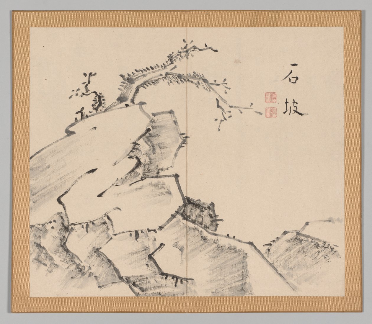 Double Album of Landscape Studies after Ikeno Taiga, Volume 1 leaf 20, 18th century by Aoki Shukuya