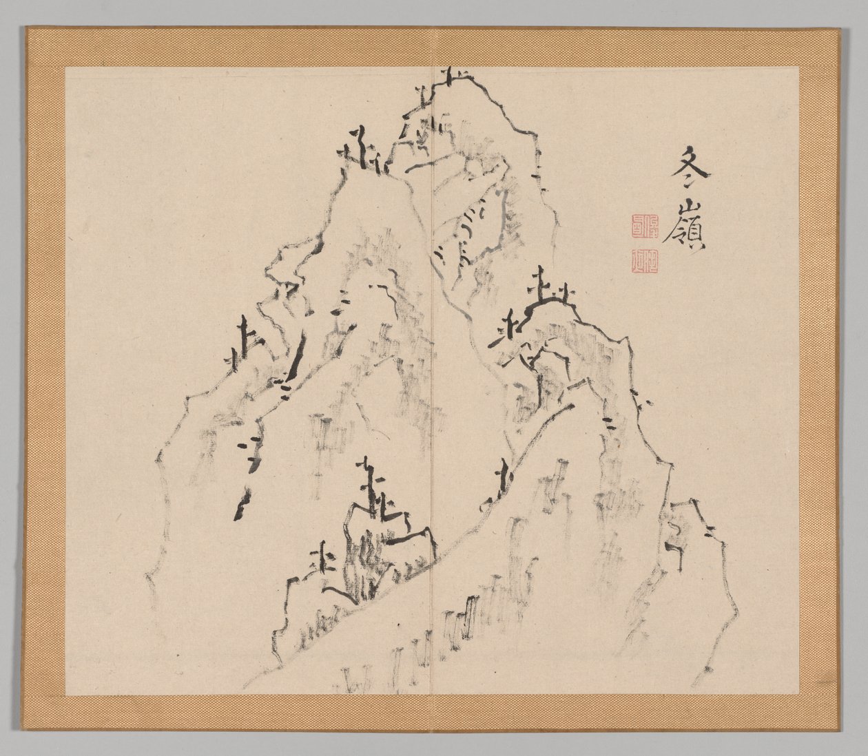 Double Album of Landscape Studies after Ikeno Taiga, Volume 1 leaf 25 by Aoki Shukuya