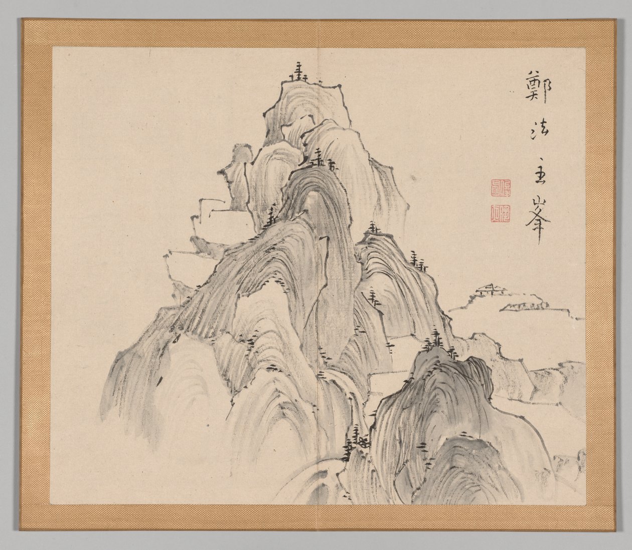 Double Album of Landscape Studies after Ikeno Taiga, Volume 2 Leaf 2 by Aoki Shukuya