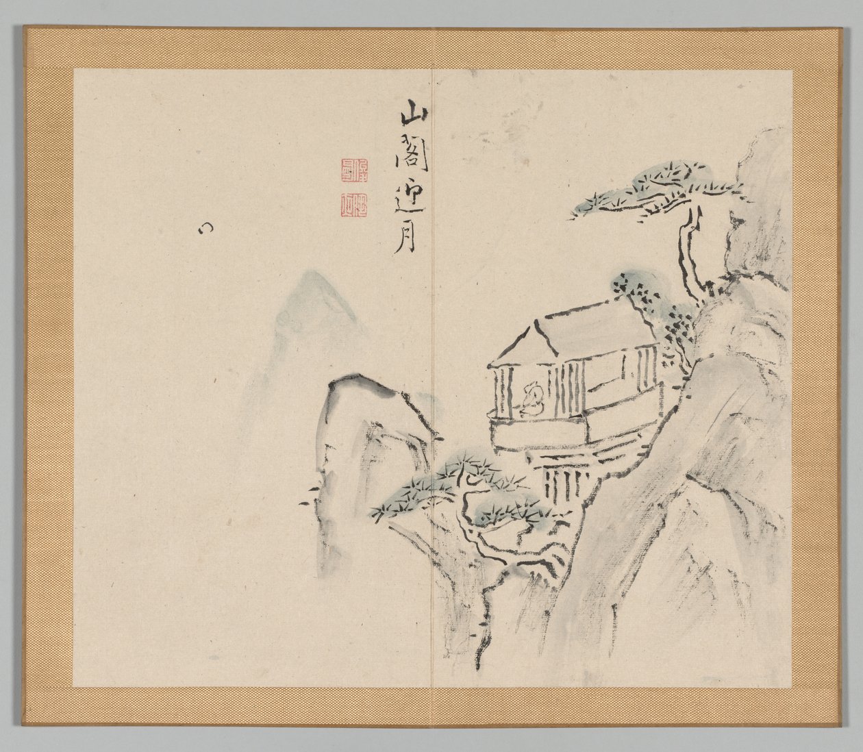 Double Album of Landscape Studies after Ikeno Taiga, Volume 2 Leaf 31 by Aoki Shukuya