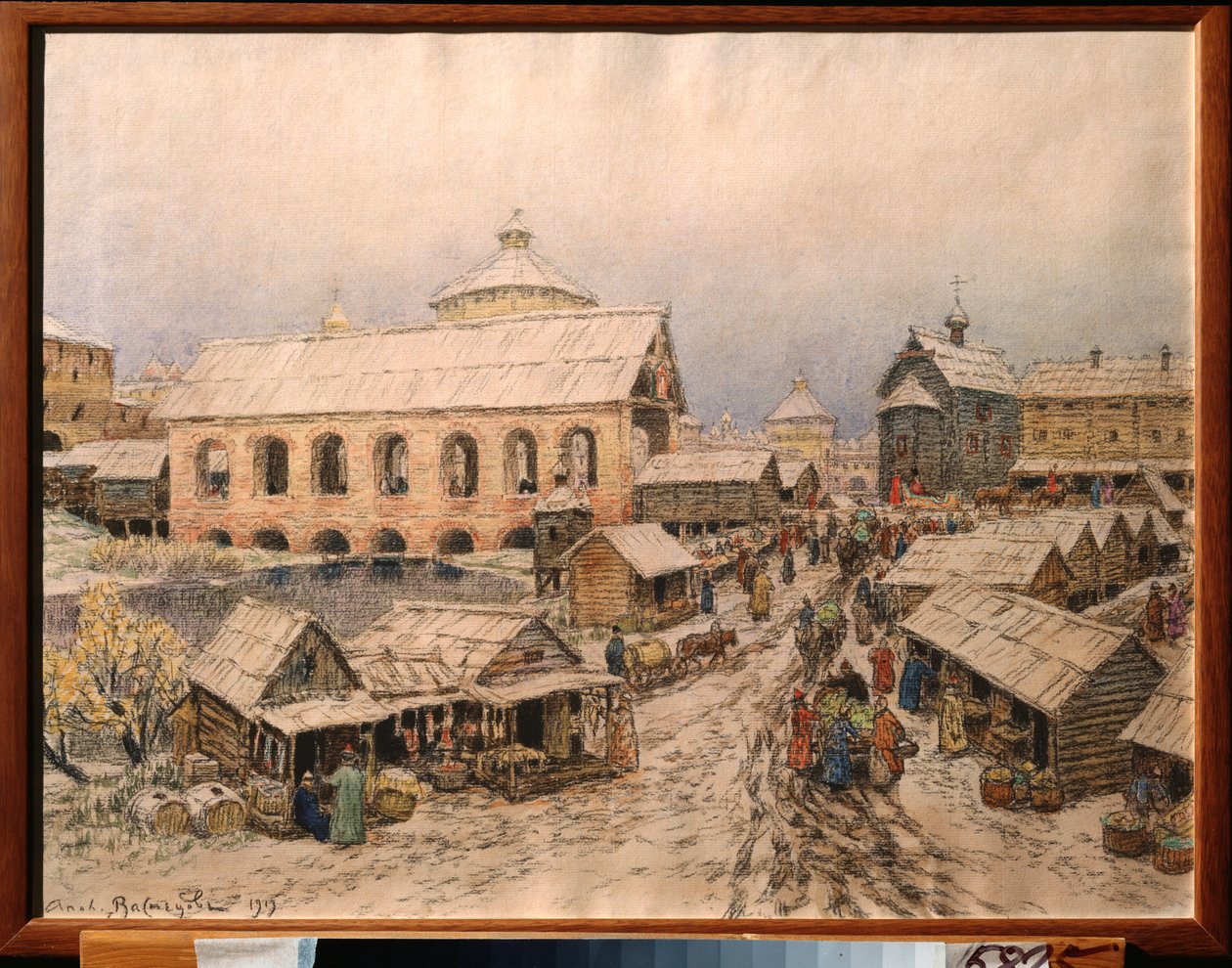 Moscow 17th Century, the Resurrection Bridge by Apollinari Mikhailovich Vasnetsov