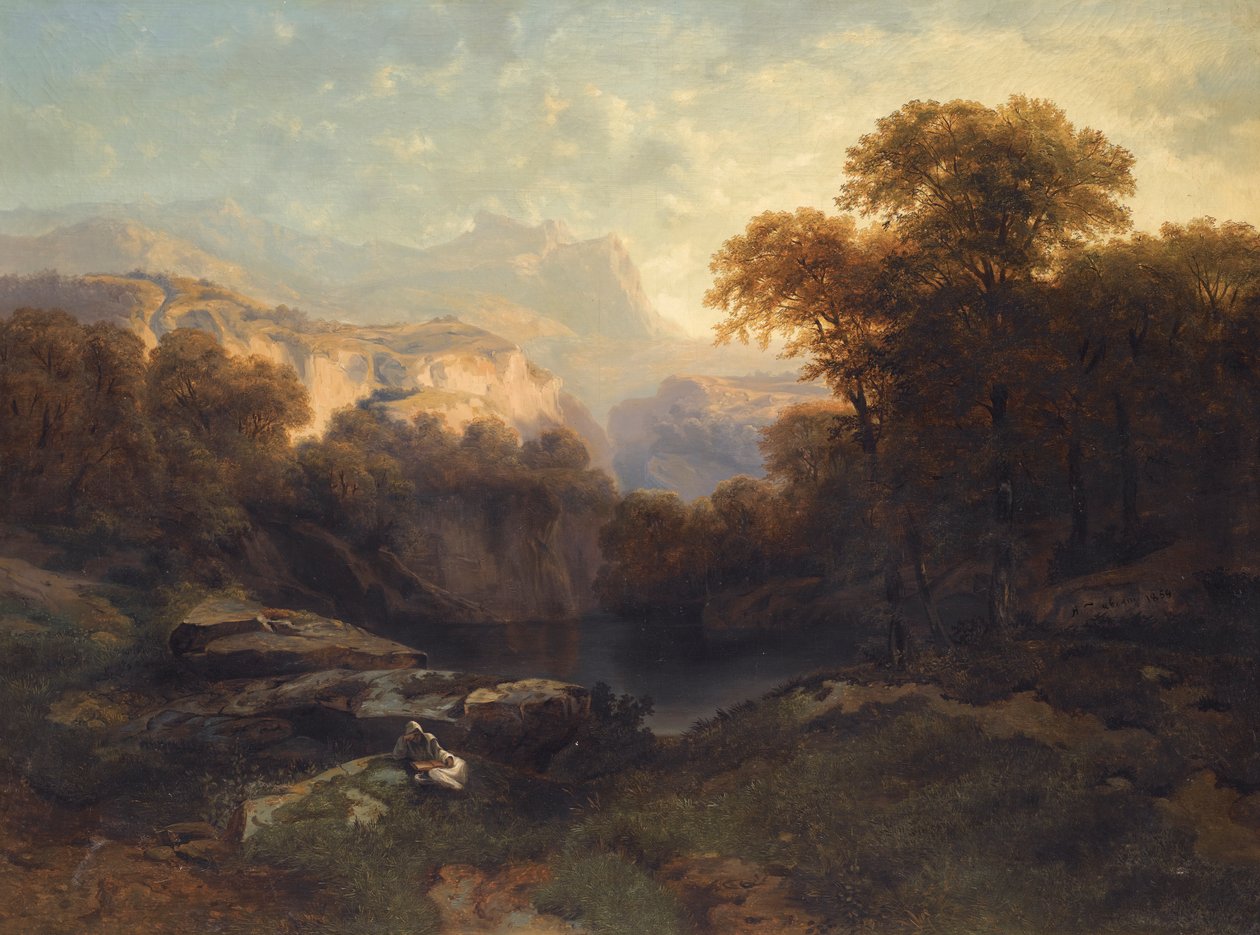 Contemplation in an Alpine by Apollinary Goravsky