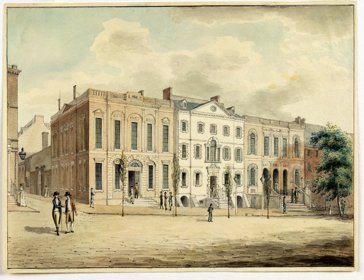 North-East Corner of Wall and William Streets, New York City, 1798 by Archibald Robertson