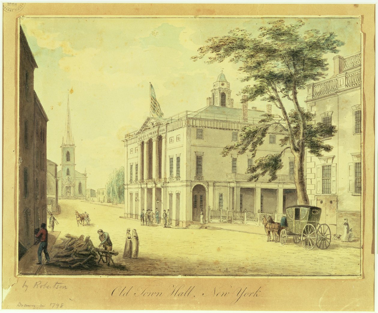 The Old Town Hall (Federal Hall) New York City by Archibald Robertson