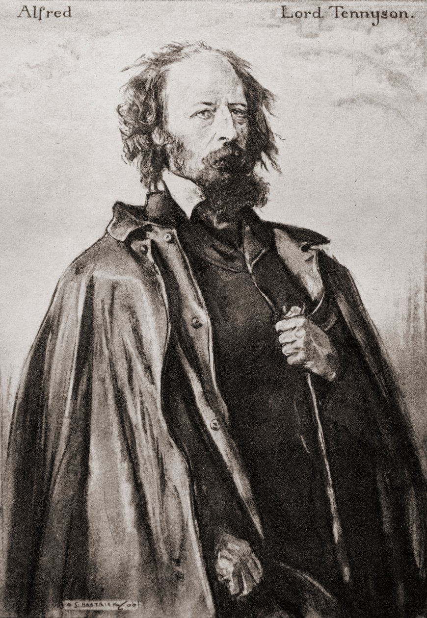 Alfred Tennyson by Archibald Standish Hartrick