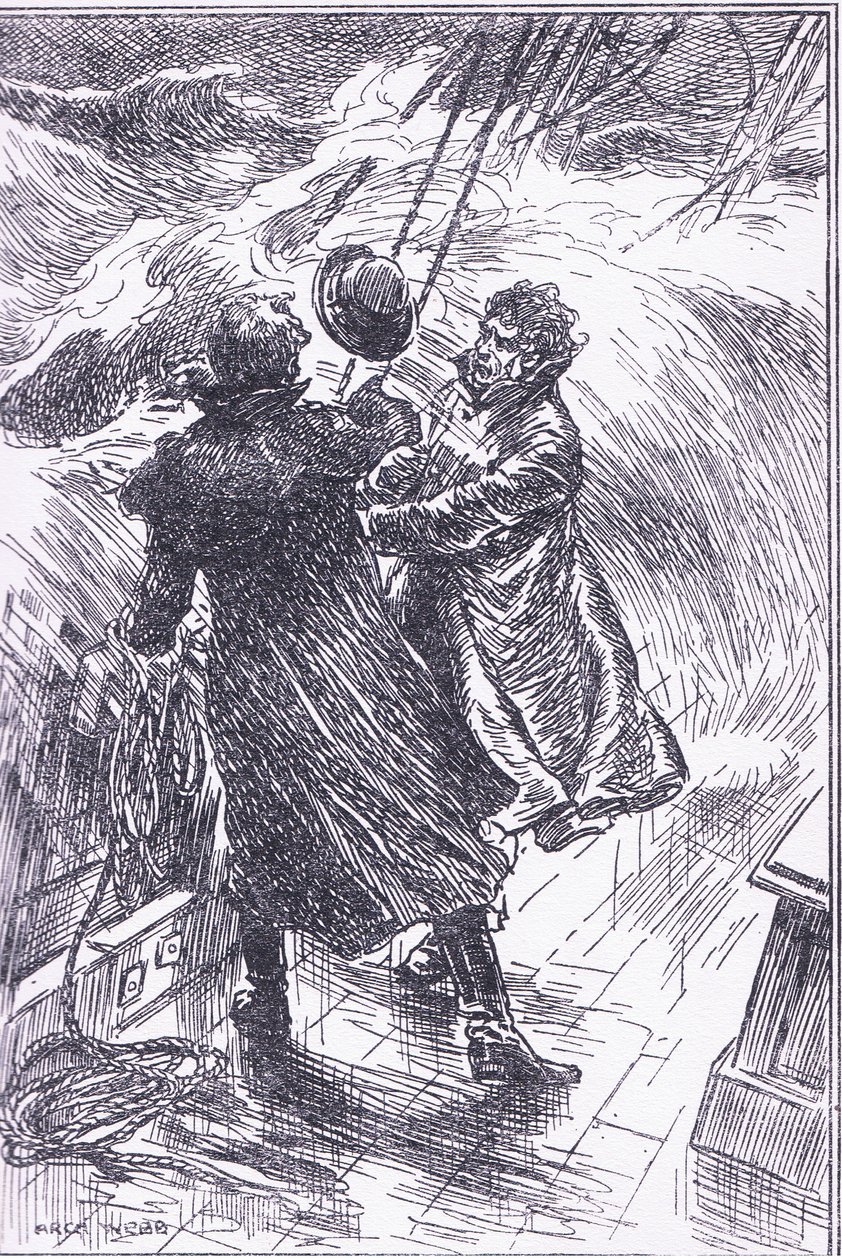 Ready Had Just Time to Cling with Both Hands by Archibald Webb