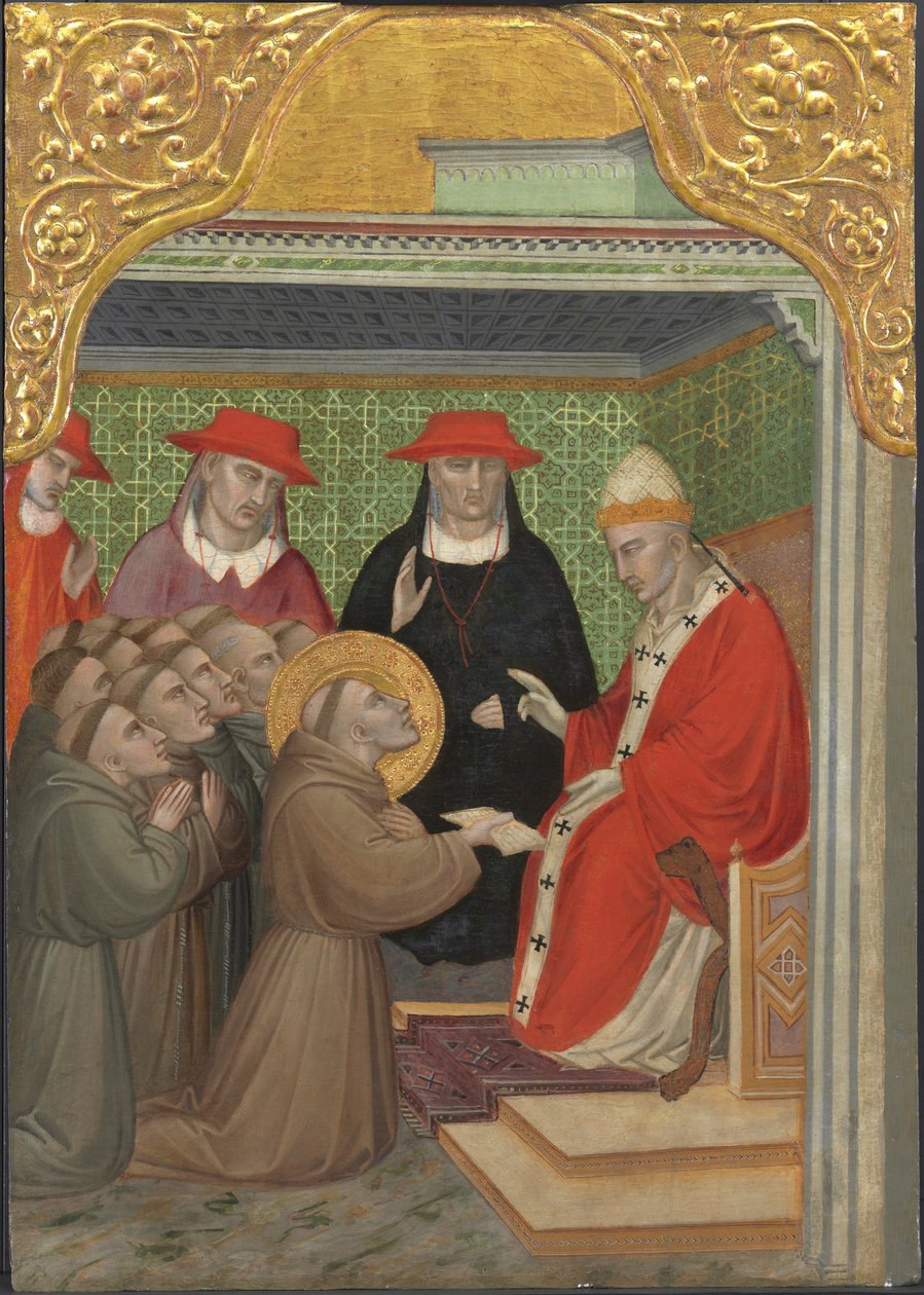 Saint Francis Before the Pope by Aretino Luca Spinello or Spinelli