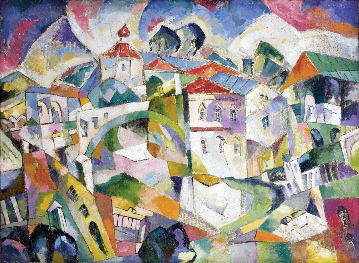 Cubist landscape, circa 1910 by Aristarkh Vasilievic Lentulov