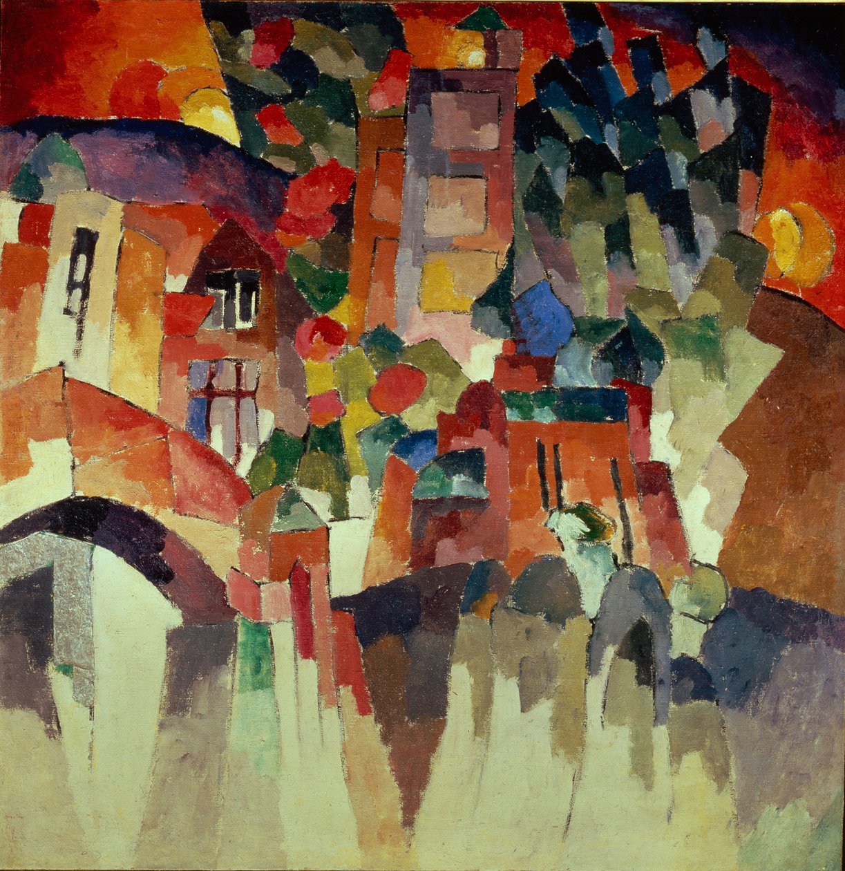 Kislovodsk Landscape with Gates, 1913 by Aristarkh Vasilievic Lentulov