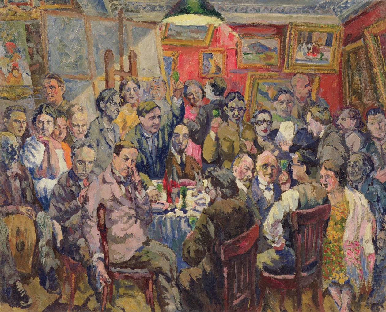 Moscow Artists, 1927 by Aristarkh Vasilievic Lentulov