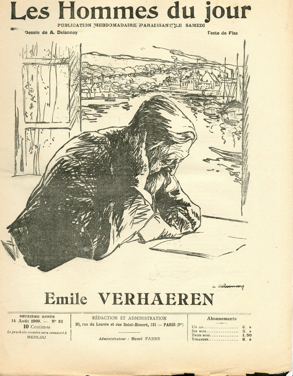 Cover of Les Hommes du jour, Satirical in B & W by Aristide Delannoy