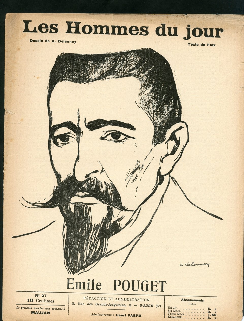 Cover of The Men of the Day, number 27, January 1 by Aristide Delannoy