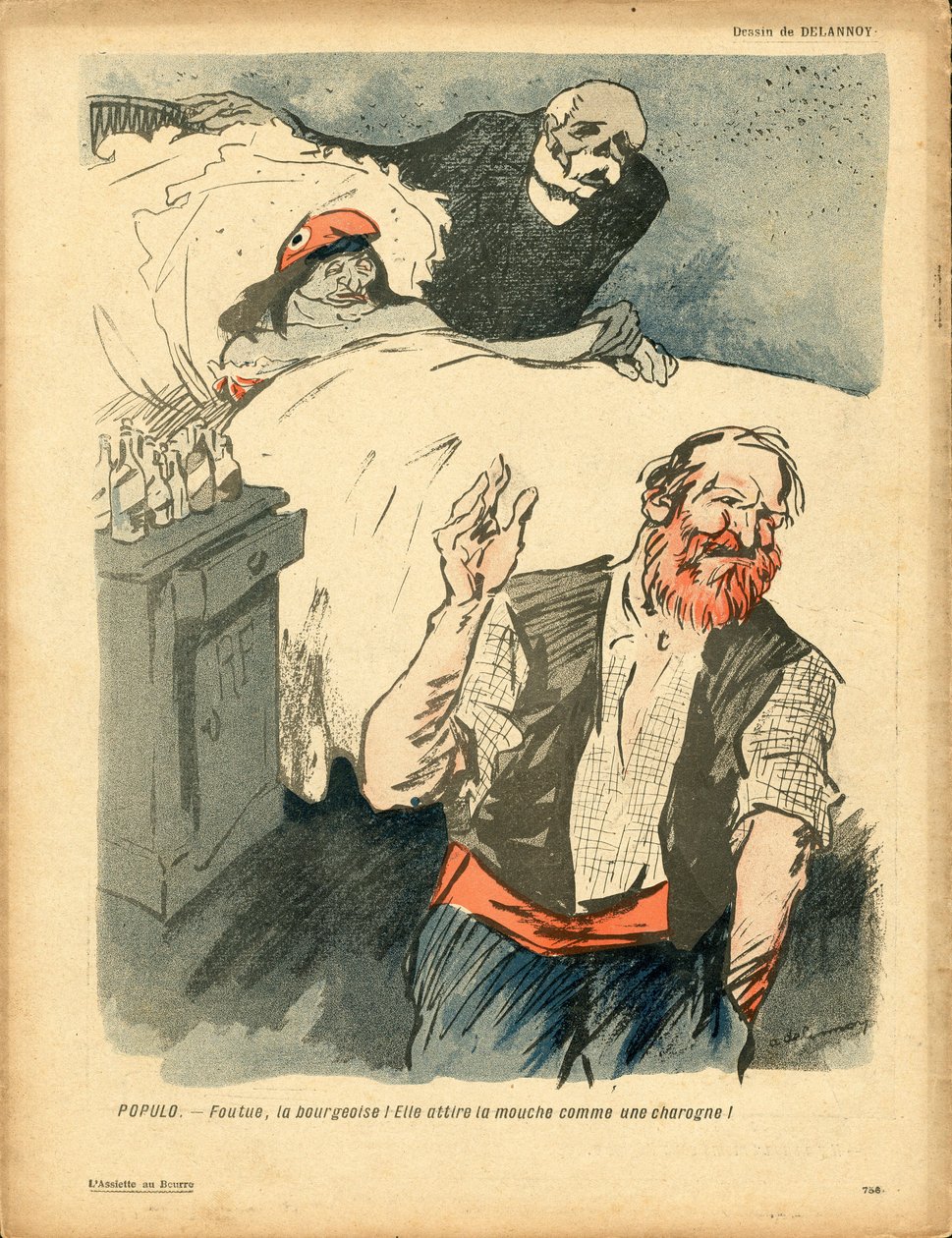 The Butter Plate, number 359, Satirical in Colors by Aristide Delannoy