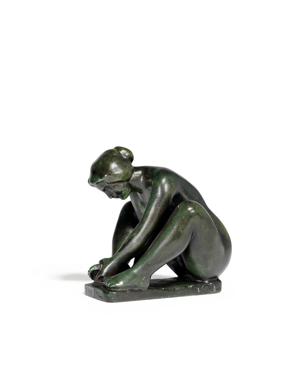 Crouching Girl Holding One Foot by Aristide Maillol