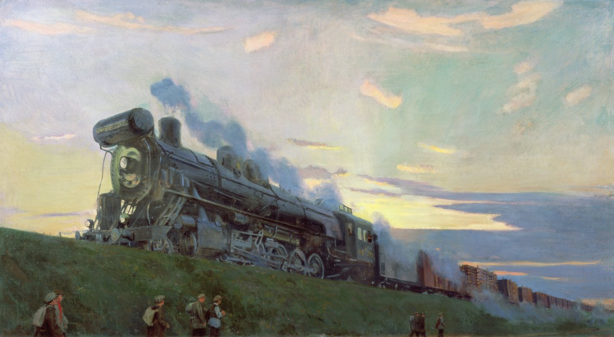 Super power steam engine, 1935 by Arkadij Aleksandrovic Rylov